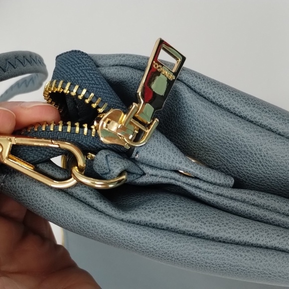 Jen & Co crossbody purse bag blue gold hardware multi pockets Jen&Co adjustable - Picture 11 of 12